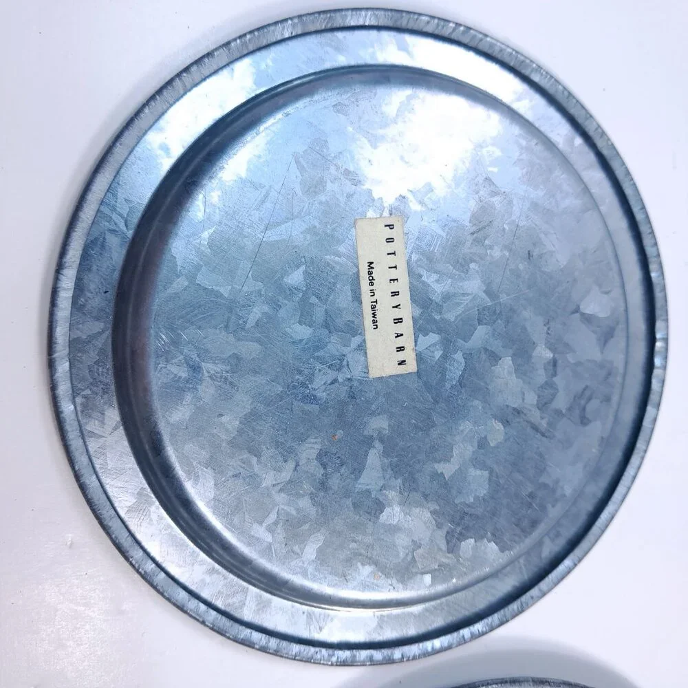 Pottery Barn Grass Turf Coasters Set 4 Football Baseball Golf Sports Steel metal